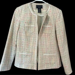 Laura Scott Women's Multicolor Tweed Blazer